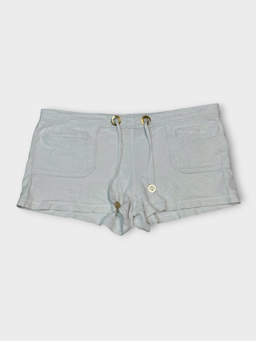 Tory Burch White Terry Cloth Mini Shorts — Size L